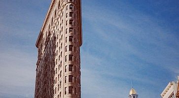 Dettaglio del Flatiron Building di New York.