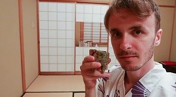 Marco Togni, in una cena al ryokan Kanamean Nishitomiya.