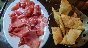 Prosciutto crudo e gnocco fritto da "Gnocco" a new York.