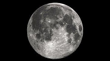 La luna vista con un teleobiettivo.