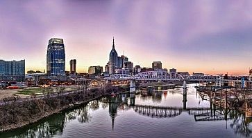 Skyline della città di Nashville.