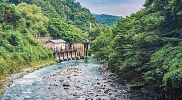Il torrente a Kinugawa Onsen.