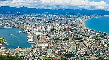 Panorama della città di Hakodate.