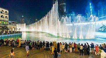 La fontana di Dubai.
