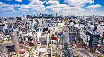 Vista di Shibuya dall'alto.