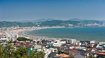 La spiaggia di Kamakura.