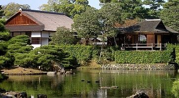 La villa imperale di Katsura e i vicini giardini.
