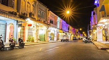 Thalang Road, The old phuket town, Thailand.