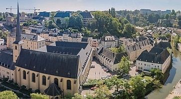 Luxemburg medieval city with surrounding walls