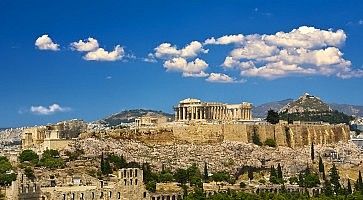 Skyline of the city of Athens