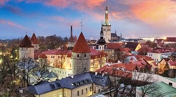 Tallin city, Estonia at sunrise