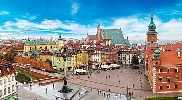 Panoramic view of Warsaw