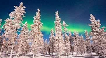 Northern lights, Aurora Borealis in Lapland, Finland