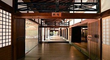 Mount Koya, Japan - June 13, 2011: Interior of Kongobuji temple