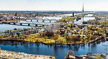 Panorama of Riga city. Latvia