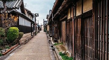 Japanese old traditional town Imaicho in Nara, Japan