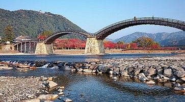 Kintai Bridge in Iwakuni,  Japan