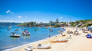 Beautiful sandy beach in Watson Bay in Sydney, NSW , Australia.