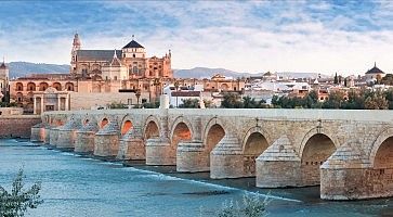 Roman Bridge and Guadalquivir river, Great Mosque, Cordoba, Spain