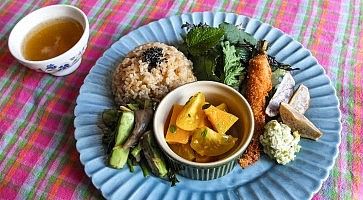 Pranzo vegano al ristorante Le Coccole ad Osaka.